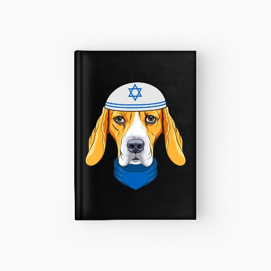 Cute Beagle Hanukkah Funny Dog Lover Jewish Gift Hardcover Journal