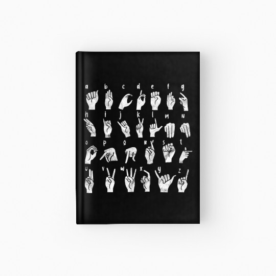 Alphabet ABCDE ASL Vintage Hardcover Journal