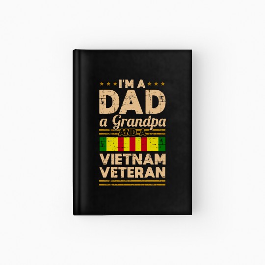 Dad Grandpa Vietnam Veteran Vintage Hardcover Journal