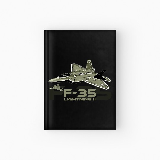 F-35 Lightning fighter jet Hardcover Journal