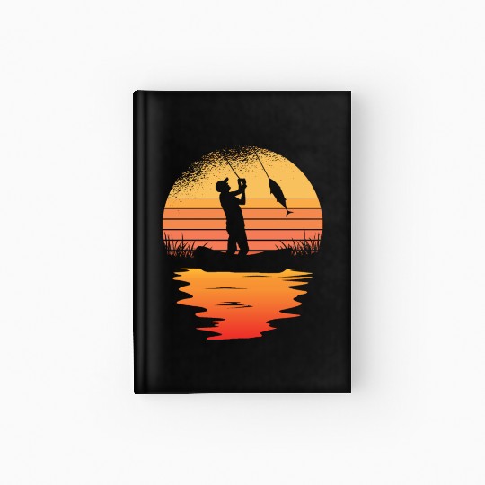 Fishing Angler Fishing Rod Fisherman Gift Idea Hardcover Journal