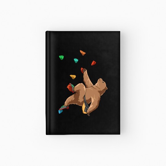 Grizzly Bouldering and Rock Climbing Gift Hardcover Journal