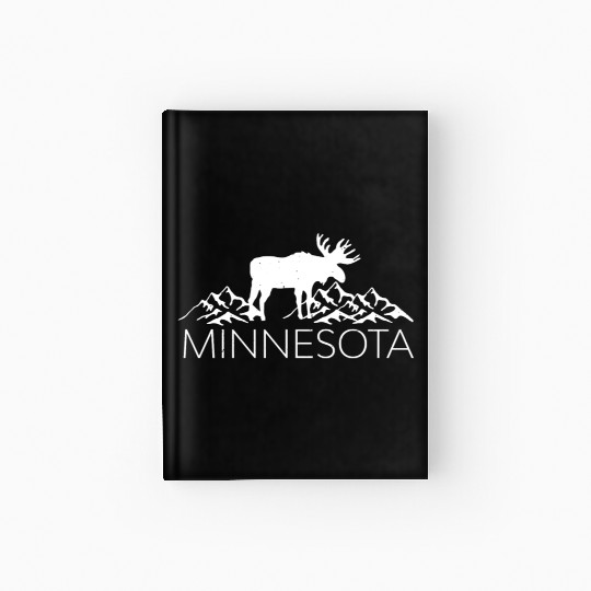 Minnesota Moose And Mountains Souvenir Nature Hardcover Journal