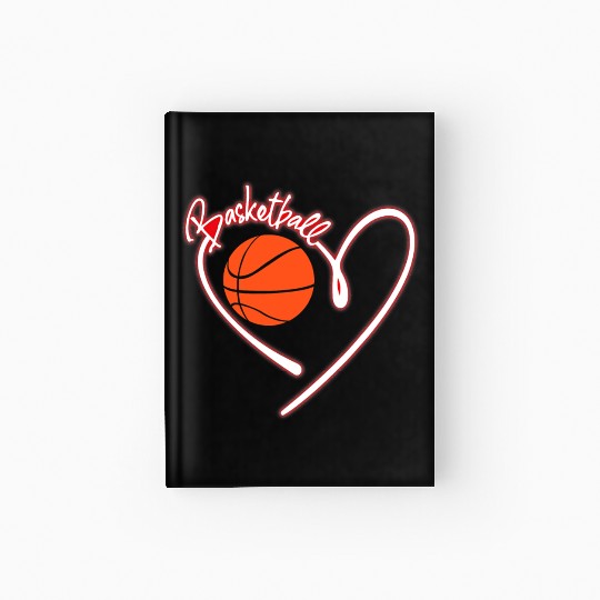 I Love Basketball Girl Basketball Player Heart Hardcover Journal