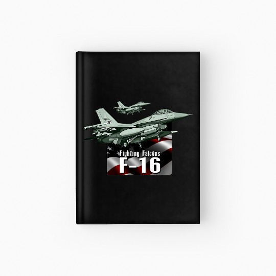 F-16 Fighter Jet Hardcover Journal