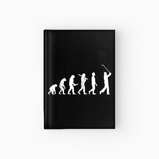 Funny Golf Evolution For Golfers Golf Players Hardcover Journal