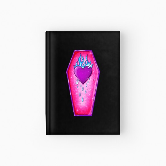 Pastel Goth Love Coffin Heart Hardcover Journal