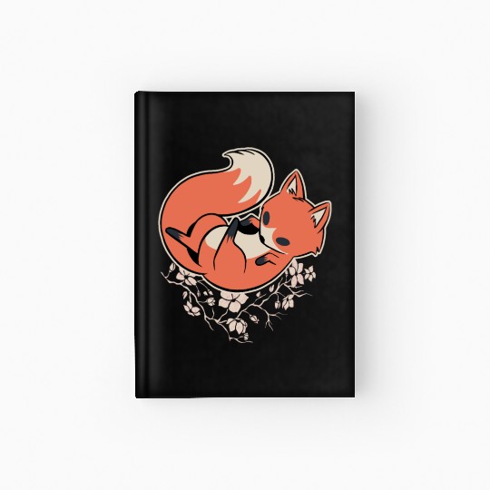 Sakura Fox Cherry Blossom Hardcover Journal