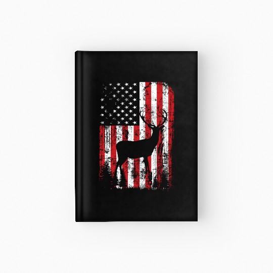 Deer Hunting Camouflage Flag Hardcover Journal
