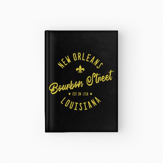 New Orleans Bourbon Street Jazz Hardcover Journal