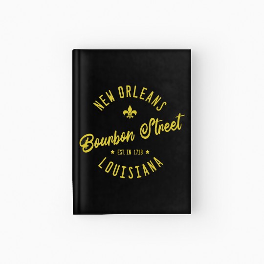 New Orleans Bourbon Street Jazz Hardcover Journal