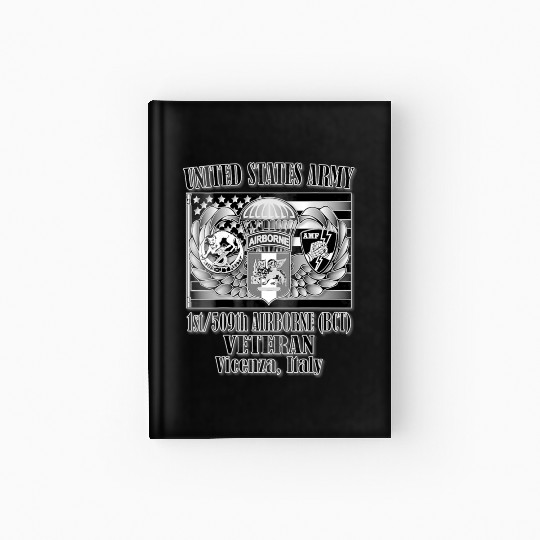 1 509th Airborne BCT Veteran Back Design Hardcover Journal