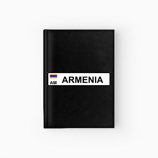 Realistic Armenia License Plate Sticker Hardcover Journal