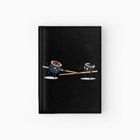 Japanese Cuisine Rice Sushi Meal Sticks Hardcover Journal