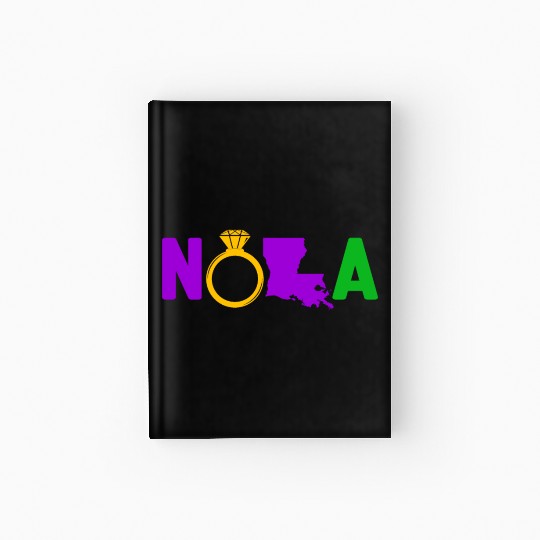 New Orleans Bachelorette Party Map Mardi Gras Hardcover Journal