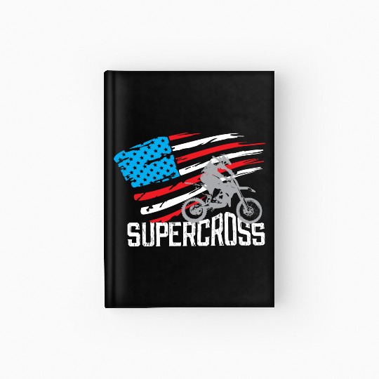 Supercross Motocross Racing Biker Hardcover Journal