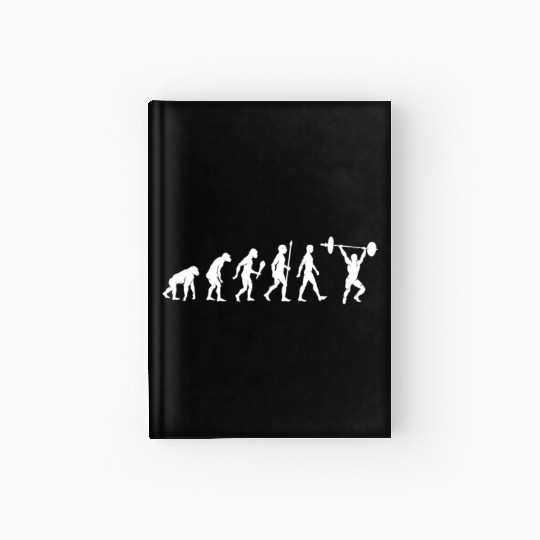 Weightlifting Evolution Weightlifter Gym Gift Hardcover Journal