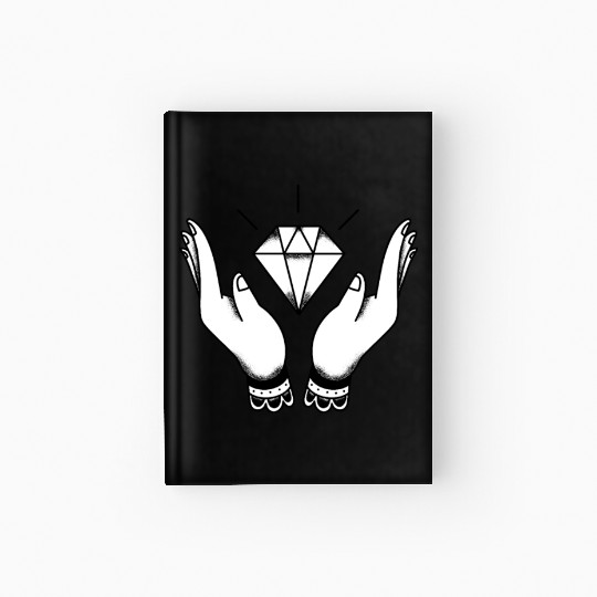 Diamond in hand jewelry luxury bling bling Hardcover Journal