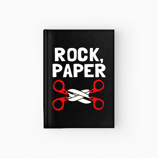 Rock Paper Scissors Lesbian LGBT LGBTQ Hardcover Journal