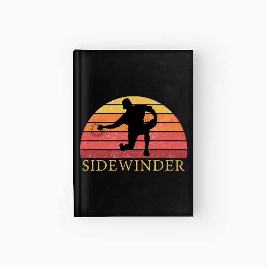 Sidewinder Sidearm Baseball Pitcher Retro Vintage Hardcover Journal