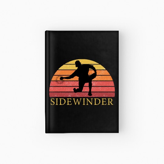 Sidewinder Sidearm Baseball Pitcher Retro Vintage Hardcover Journal