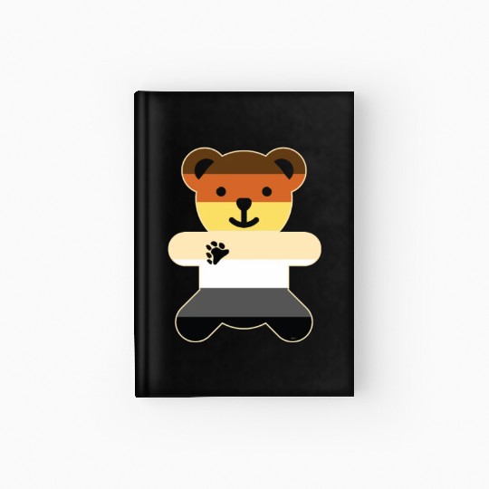 Bear Brotherhood Flag Bear Gay Pride graphic Hardcover Journal