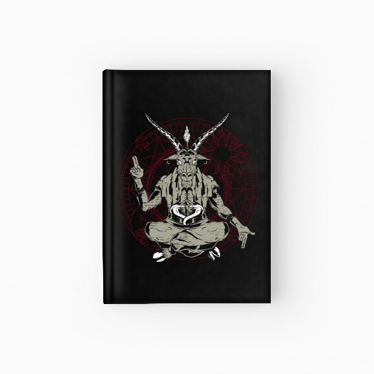 Baphomet Pentagram Nu Goth Occult Witch Satanism Hardcover Journal