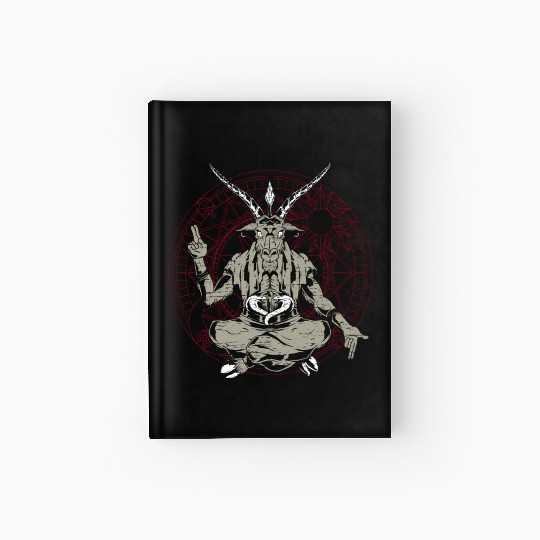 Baphomet Pentagram Nu Goth Occult Witch Satanism Hardcover Journal