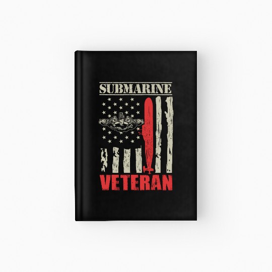 US Military Submarine Gift For A Veteran Hardcover Journal