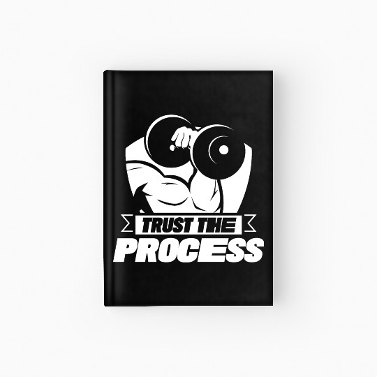 Trust The Process Gym Motivation Fitness Workout Hardcover Journal