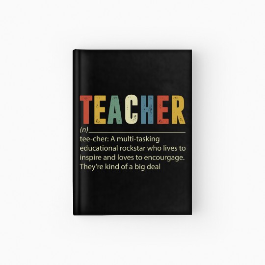 Teacher Multi tasking Educational Rockstar Hardcover Journal