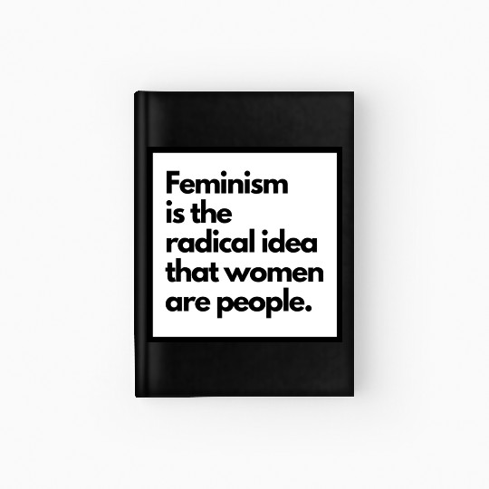 Feminism solid back sticker Hardcover Journal
