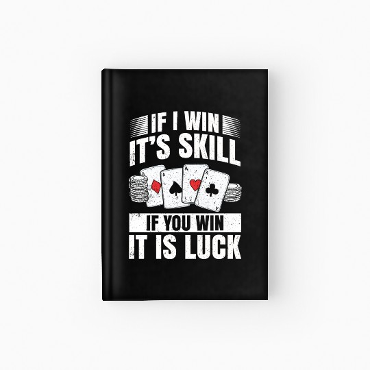 Poker Hands Hardcover Journal Casino Blackjack Poker Case