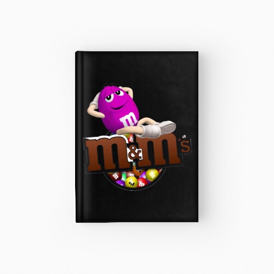 Funny M&m’s man relaxing on her self Hardcover Journal