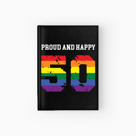 50th Birthday 50 BDay Birthdaygift LGBTQ Gays Gift Hardcover Journal