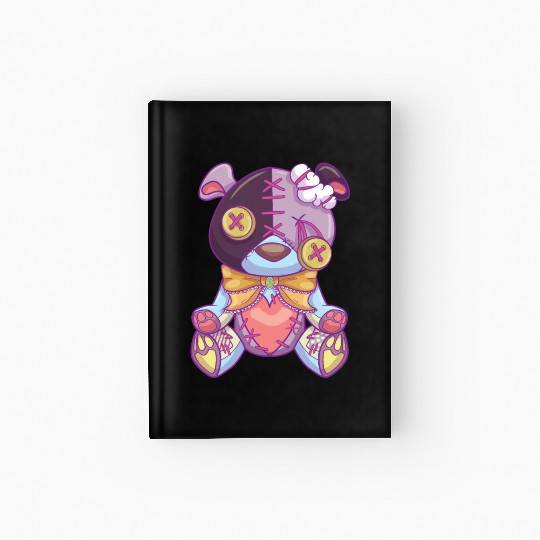 Pastel Goth Teddy Bear Japanese Anime Kawaii Hardcover Journal