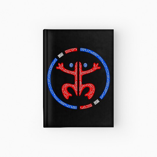 Puerto Rico Coqui Frog Taino Boricua Tech Style Hardcover Journal