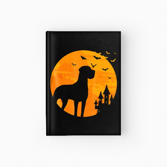 Great Dane Scary Halloween Hardcover Journal