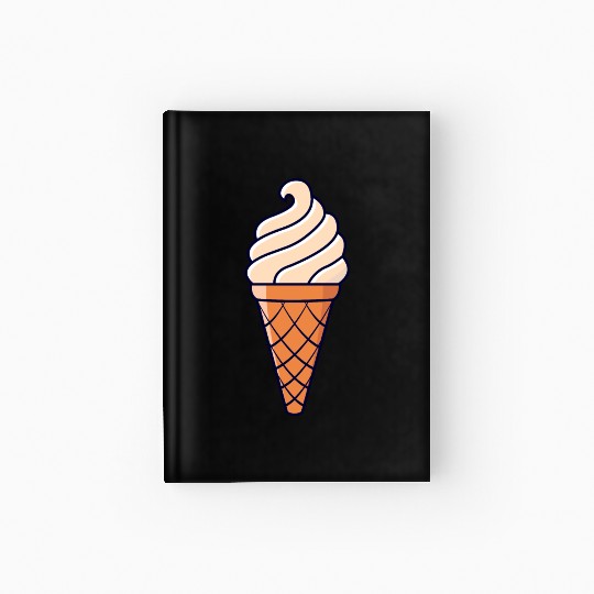 SOFT ICE CREAM ICE CUP WAFFLE ICE CREAM GIFT IDEA Hardcover Journal