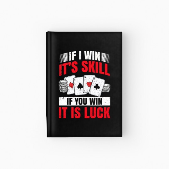 Poker Blackjack Cards Royal Flush Gambling Casino Hardcover Journal