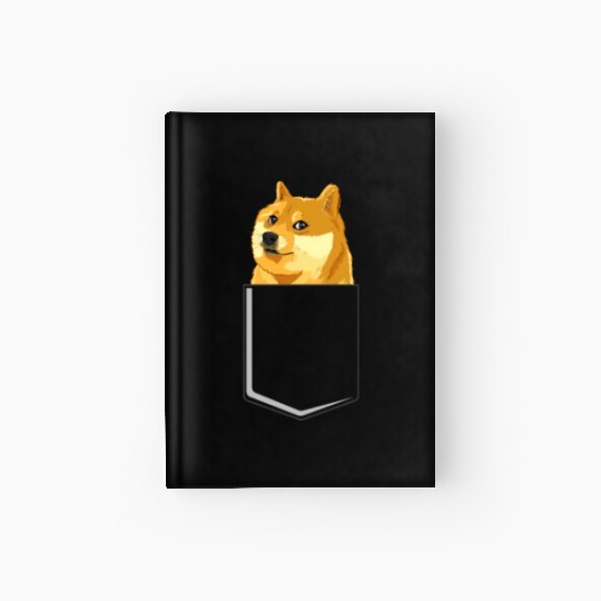 Dogecoin Dog In A Pocket Crypto To The Moon Doge Hardcover Journal
