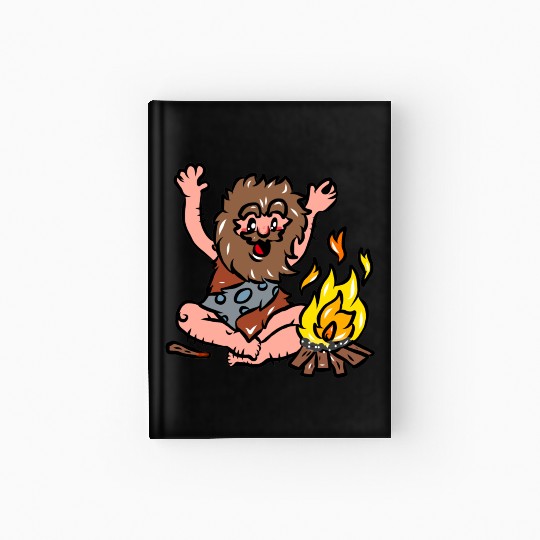 Caveman with Fire Hardcover Journal