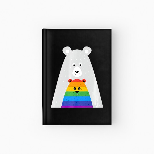 Gay Pride Mama and Baby Bear Gift Lesbian Son Hardcover Journal