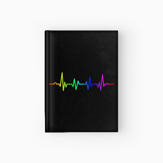 LGBT Awareness Gay and Lesbian Pride Heartbeat Hardcover Journal