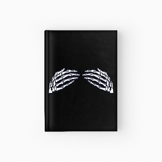 Women's Skeleton Hands Breasts Hardcover Journal