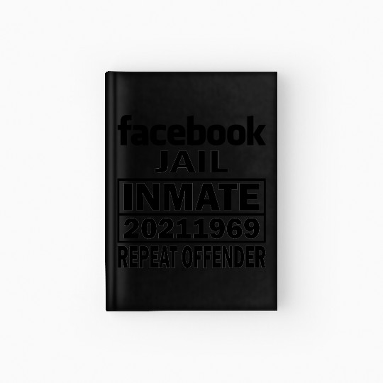 Facebook Jail Black Hardcover Journal