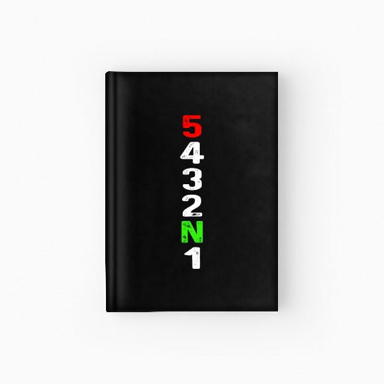 Motorcycle gear shift racing biker heartbeat Hardcover Journal