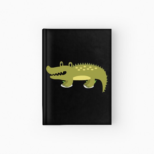 Funny Cool Cute Crocodile Alligator Reptile Hardcover Journal