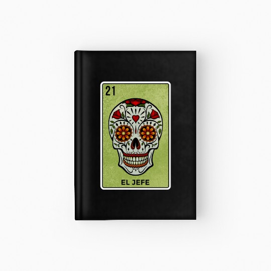 El Jefe Mexican Lottery Card Cinco De Mayo Hardcover Journal