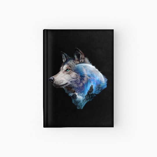 Wolf Moon Forest View Nature Hardcover Journal